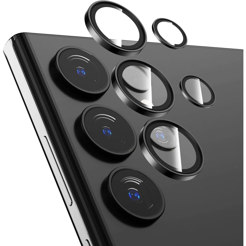 9H Black Auto Alignment HD Camera Lens Protector Samsung Galaxy S24 Ultra